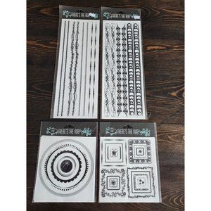 Luxe Rub-Ons Transfers - Large Decorative Corners Border LOT - RETIRED NEW 27